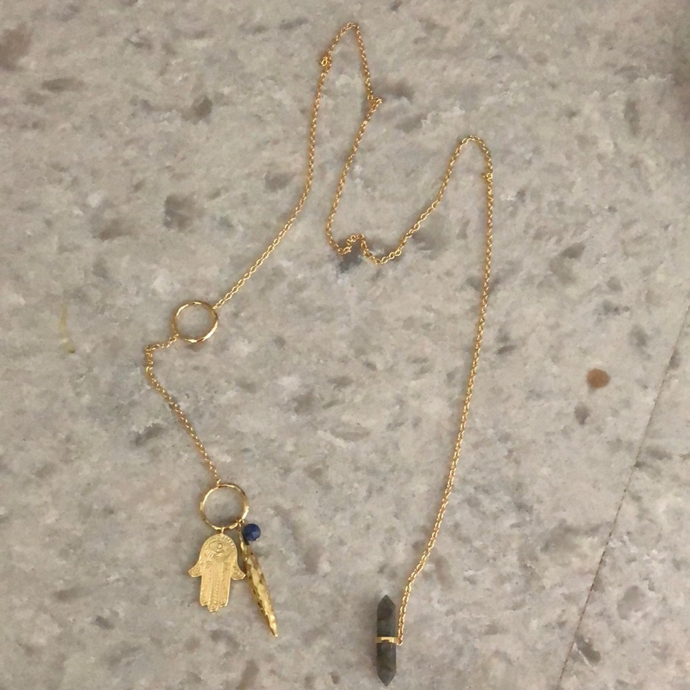 Hand of Fatima Lariat necklace